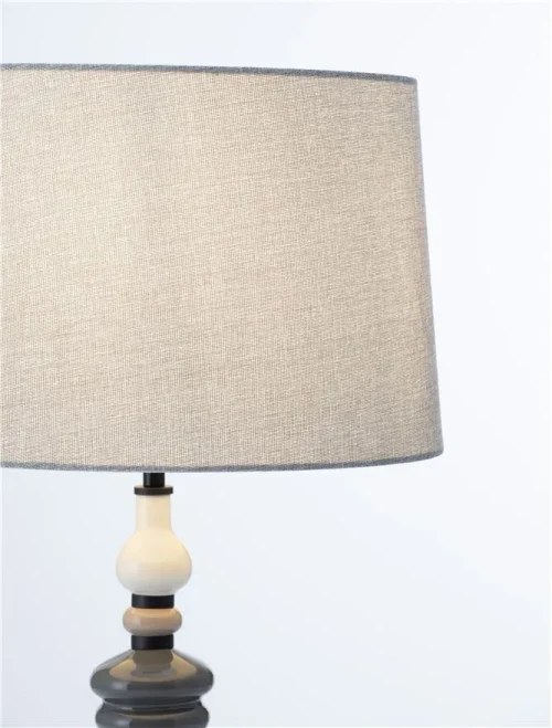 Veioză DAMO E27, 1x12 W, 100-240 V, IP20, ceramică, textil și metal