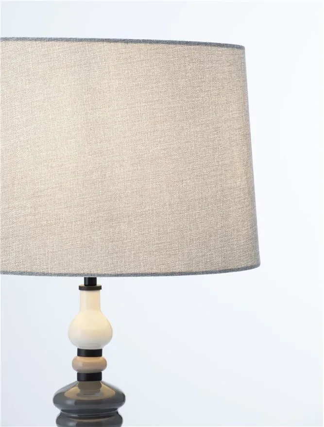 Veioză DAMO E27, 1x12 W, 100-240 V, IP20, ceramică, textil și metal 5