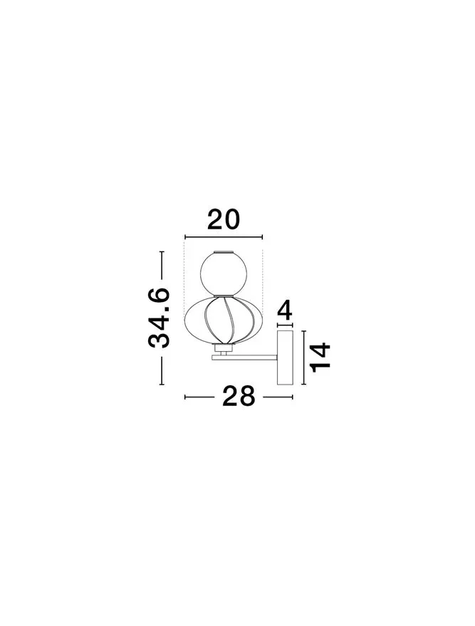 Aplică ONETA LED 8 W, 220-240 V, 520 lm, 3000K, IP20, dimmabil Triac, ceramică, metal și sticlă 6