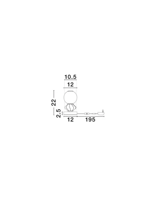Veioză PALLINA LED 6 W, 220-240 V, 360 lm, 3000K, IP20, dimmabil Triac, ceramică, metal și sticlă
