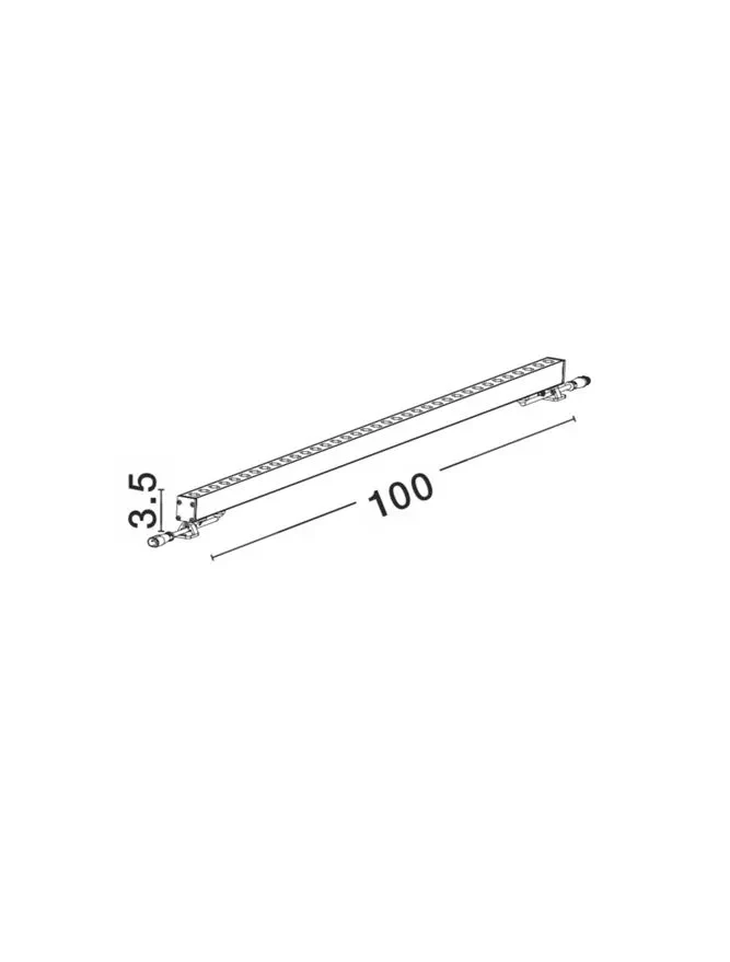 Aplică exterior WALL%20WASHER LED 15 W, 24 V, 746 lm, 3000K, IP67, aluminiu și sticlă 3
