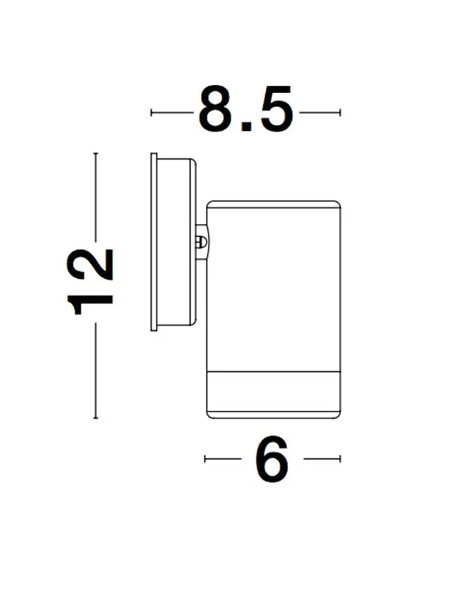 Aplică exterior LIMBIO GU10, 1x7 W, 220-240 V, IP44, sticlă și ABS 5