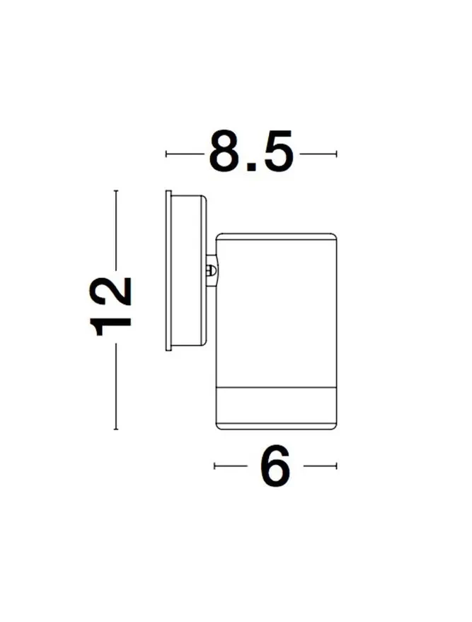 Aplică exterior LIMBIO GU10, 1x7 W, 220-240 V, IP44, sticlă și ABS 6