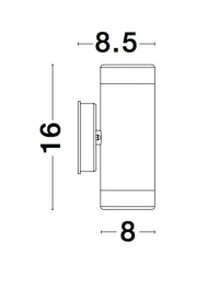 Aplică exterior LIMBIO GU10, 2x7 W, 220-240 V, IP44, acril și sticlă 5