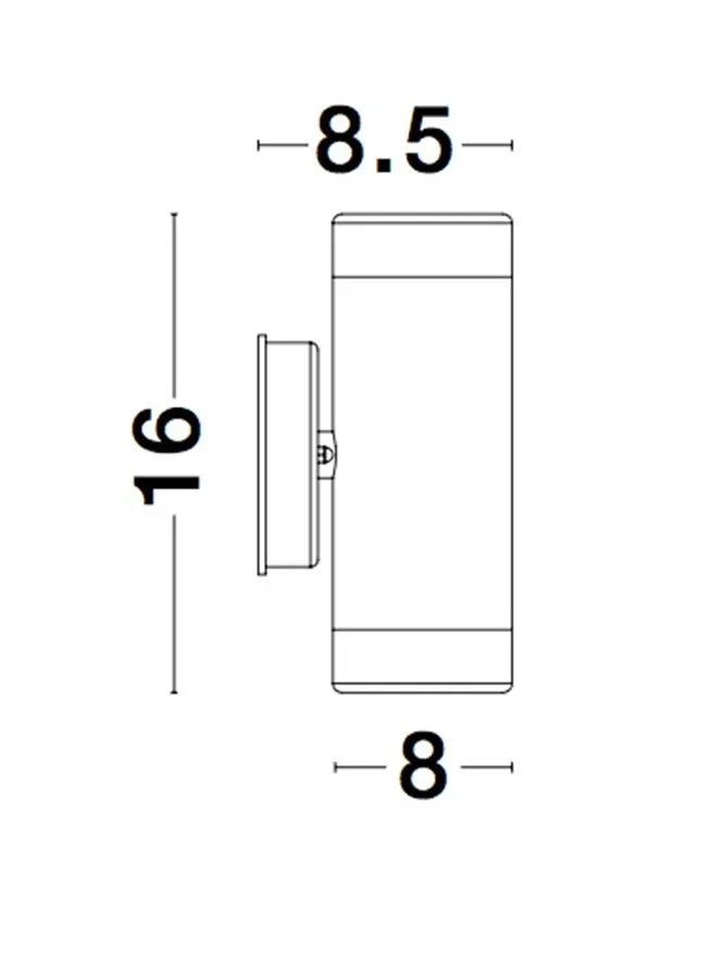 Aplică exterior LIMBIO GU10, 2x7 W, 220-240 V, IP44, acril și sticlă 5