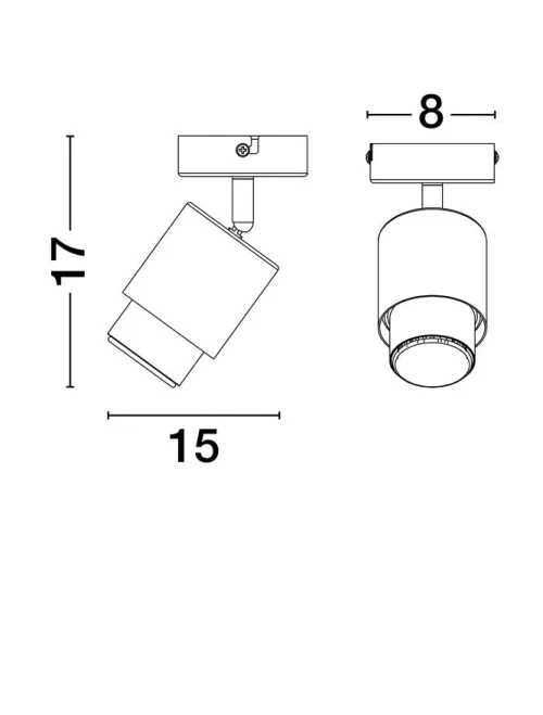 Proiector ISON GU10, 1x10 W, 100-240 V, IP20, metal