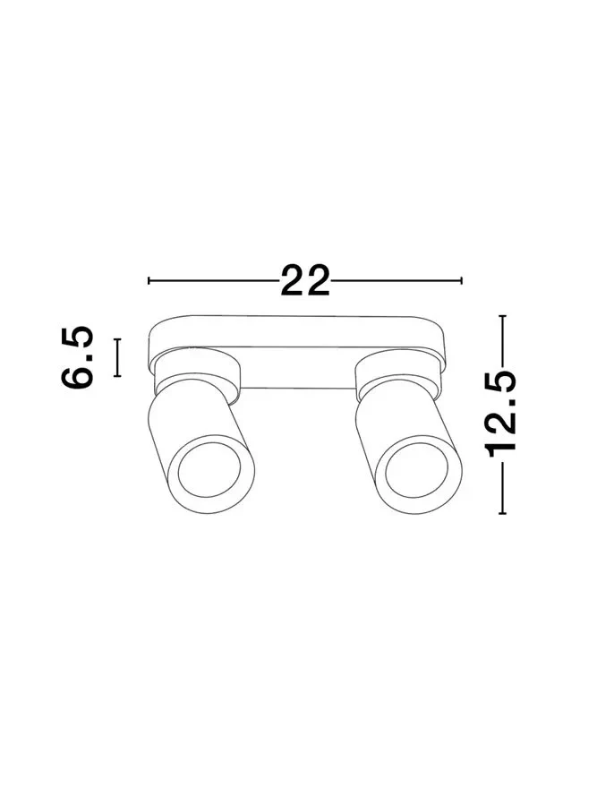 Plafonieră AMECY GU10, 2x10 W, 230 V, IP20, aluminiu 8