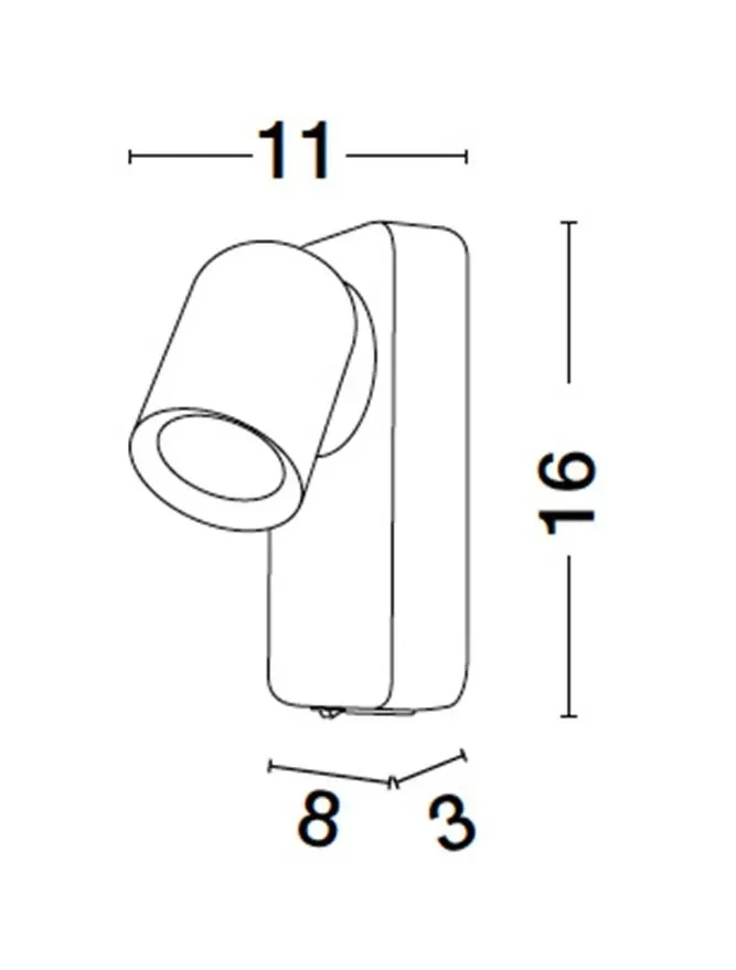 Aplică COSMINA GU10, 1x10 W, 230 V, IP20, aluminiu 9