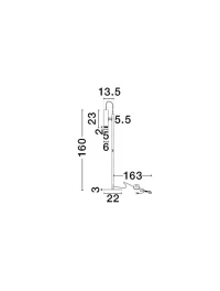 Lampadar NESSI GU10, 1x10 W, 100-240 V, IP20, aluminiu 8