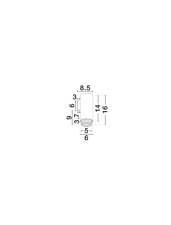 Aplică NESSI GU10, 1x10 W, 100-240 V, IP20, aluminiu 7