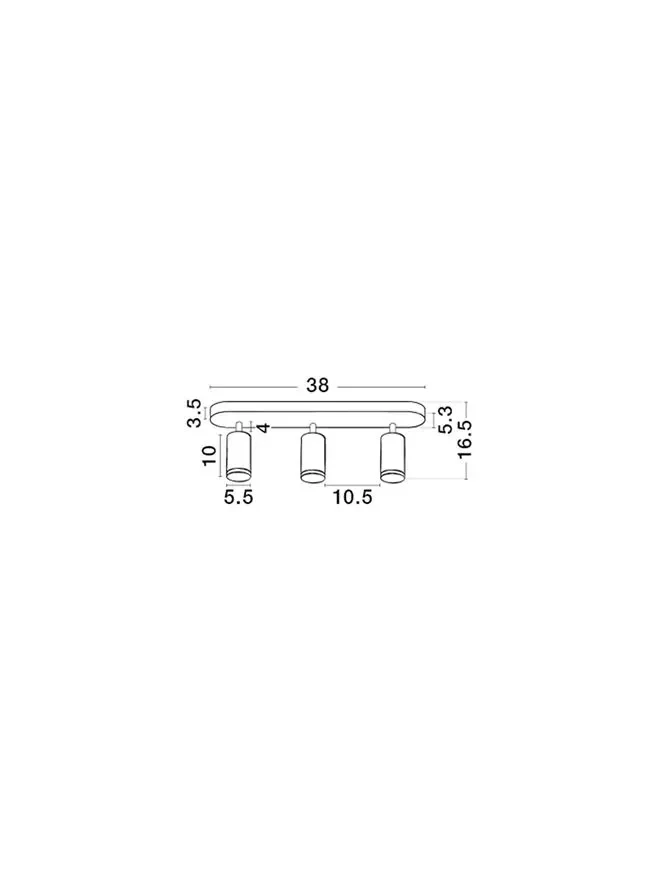 Suspensie MAO GU10, 3x10 W, 100-240 V, IP44, aluminiu și acril 7