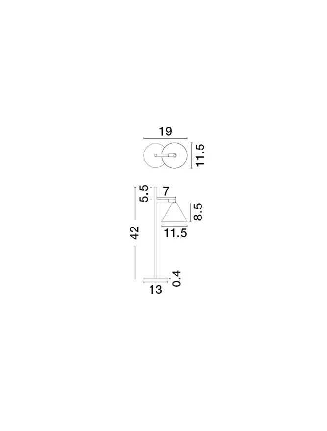 Veioză CONICO GU10, 1x10 W, 100-240 V, IP20, aluminiu 7