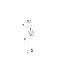 Lampadar CONICO GU10, 1x10 W, 100-240 V, IP20, aluminiu 9