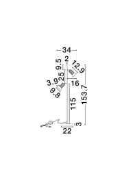 Lampadar LUVIA GU10, 2x10 W, 100-240 V, IP20, aluminiu 8