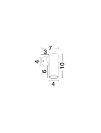 Aplică MOR GU10, 1x10 W, 100-240 V, IP20, aluminiu 7