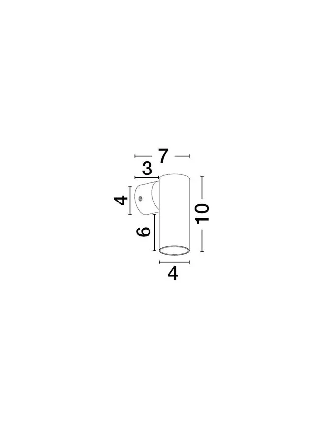 Aplică MOR GU10, 1x10 W, 100-240 V, IP20, aluminiu 7