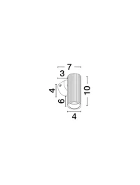 Aplică COMET GU10, 1x10 W, 100-240 V, IP20, aluminiu 7