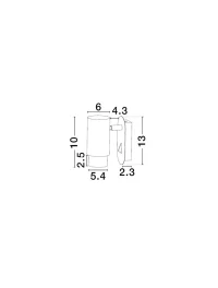 Aplică NIME GU10, 1x10 W, 100-240 V, IP20, aluminiu 9