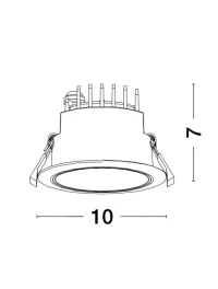 Spot CARPO LED 10 W, 37.6 V, 980 lm, 3000K, IP20, UGR <18, CRI ≥90, aluminiu 2