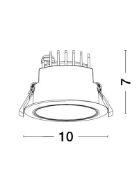 Spot CARPO LED 10 W, 37.6 V, 980 lm, 3000K, IP20, UGR <18, CRI ≥90, aluminiu 4