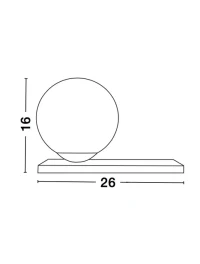 Veioză JULIET E14, compatibil 1x40 W, 230 V, IP20, plastic, metal, sticlă și alamă 3
