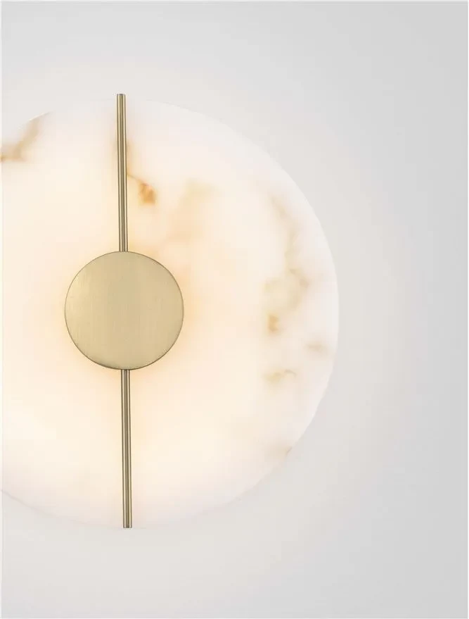 Aplică AIDER LED 12 W, 220-240 V, 694 lm, 3000K, IP20, aluminiu, marmură, oțel și alamă 5