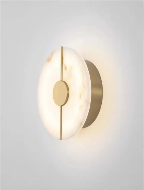Aplică AIDER LED 12 W, 220-240 V, 694 lm, 3000K, IP20, aluminiu, marmură, oțel și alamă