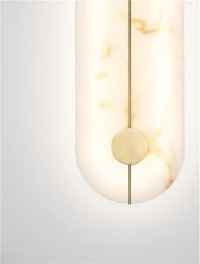 Aplică AIDER LED 19 W, 220-240 V, 866 lm, 3000K, IP20, aluminiu, marmură, oțel și alamă 5