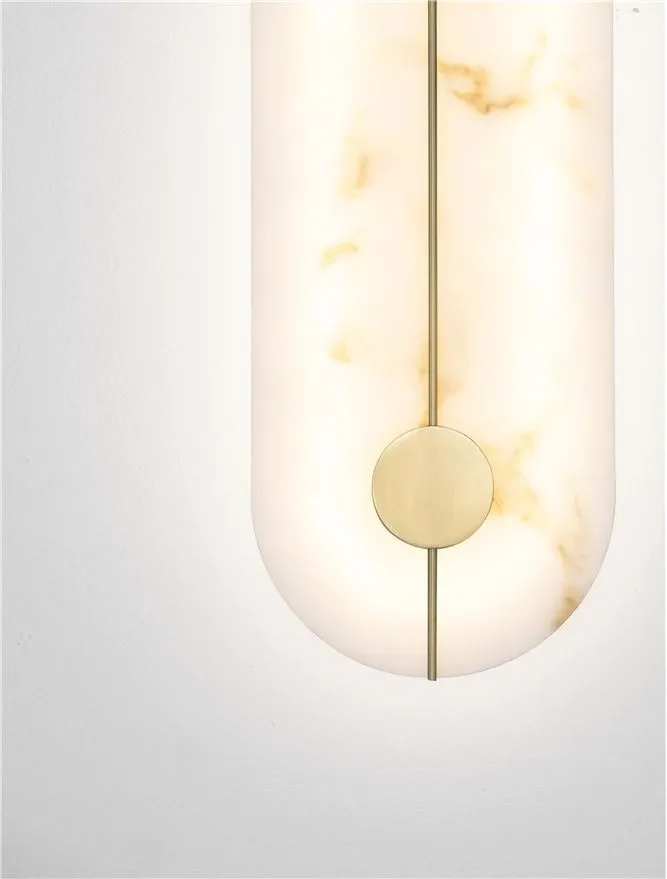 Aplică AIDER LED 19 W, 220-240 V, 866 lm, 3000K, IP20, aluminiu, marmură, oțel și alamă 5