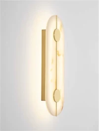Aplică AIDER LED 19 W, 220-240 V, 866 lm, 3000K, IP20, aluminiu, marmură, oțel și alamă 6