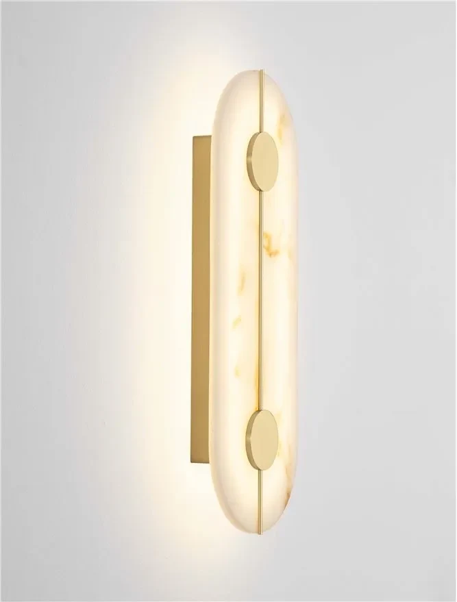 Aplică AIDER LED 19 W, 220-240 V, 866 lm, 3000K, IP20, aluminiu, marmură, oțel și alamă 6