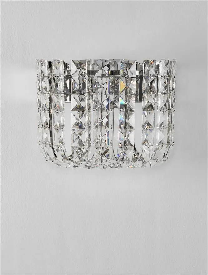Aplică CELYSIA LED 12 W, 220-240 V, 804 lm, 3500K, IP20, oțel inoxidabil, cristal și oțel 3
