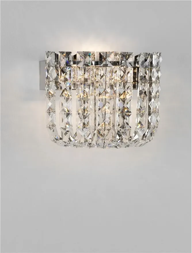 Aplică CELYSIA LED 12 W, 220-240 V, 804 lm, 3500K, IP20, oțel inoxidabil, cristal și oțel 7