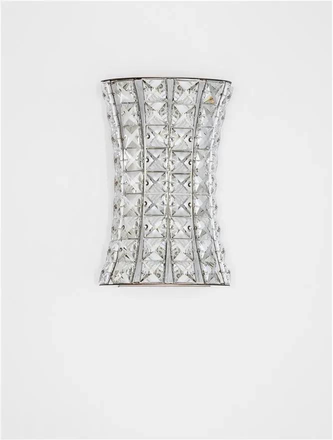 Aplică CELYSIA LED 12 W, 220-240 V, 720 lm, 3500K, IP20, oțel inoxidabil, cristal și oțel 3