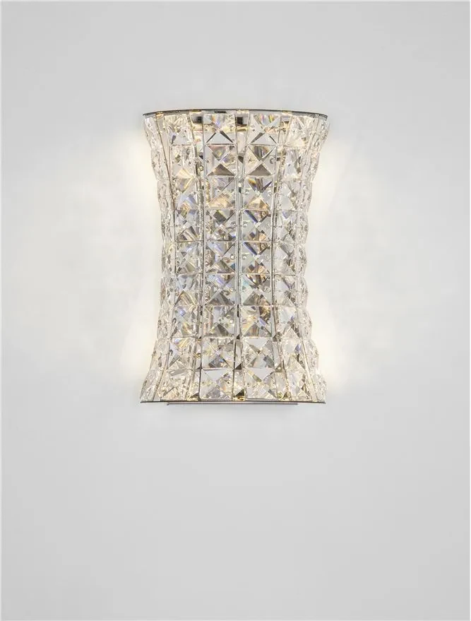Aplică CELYSIA LED 12 W, 220-240 V, 720 lm, 3500K, IP20, oțel inoxidabil, cristal și oțel 4