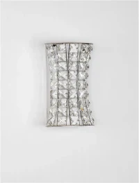 Aplică CELYSIA LED 12 W, 220-240 V, 720 lm, 3500K, IP20, oțel inoxidabil, cristal și oțel 7