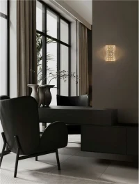 Aplică CELYSIA LED 12 W, 220-240 V, 720 lm, 3500K, IP20, oțel inoxidabil, cristal și oțel