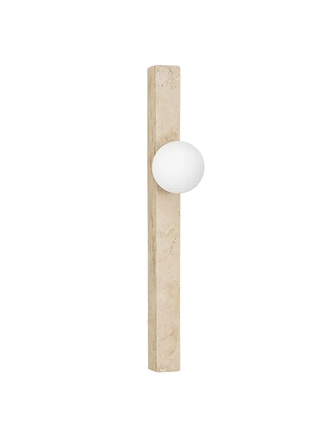 Aplică OVEE G9, 1x5 W, 100-240 V, IP20, sticlă și travertine 2