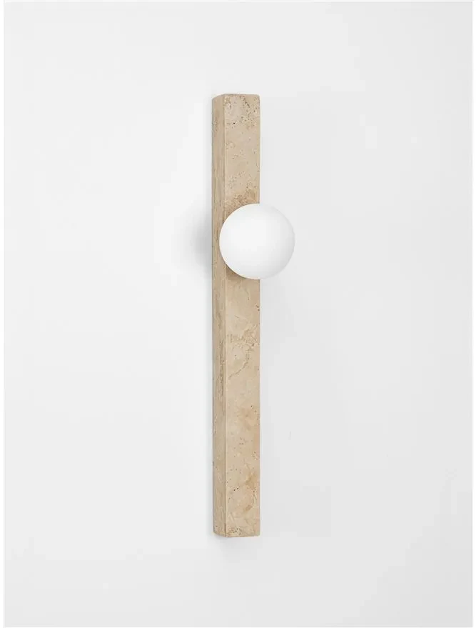 Aplică OVEE G9, 1x5 W, 100-240 V, IP20, sticlă și travertine 4