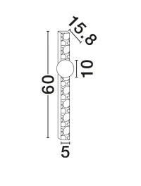 Aplică OVEE G9, 1x5 W, 100-240 V, IP20, sticlă și travertine 9