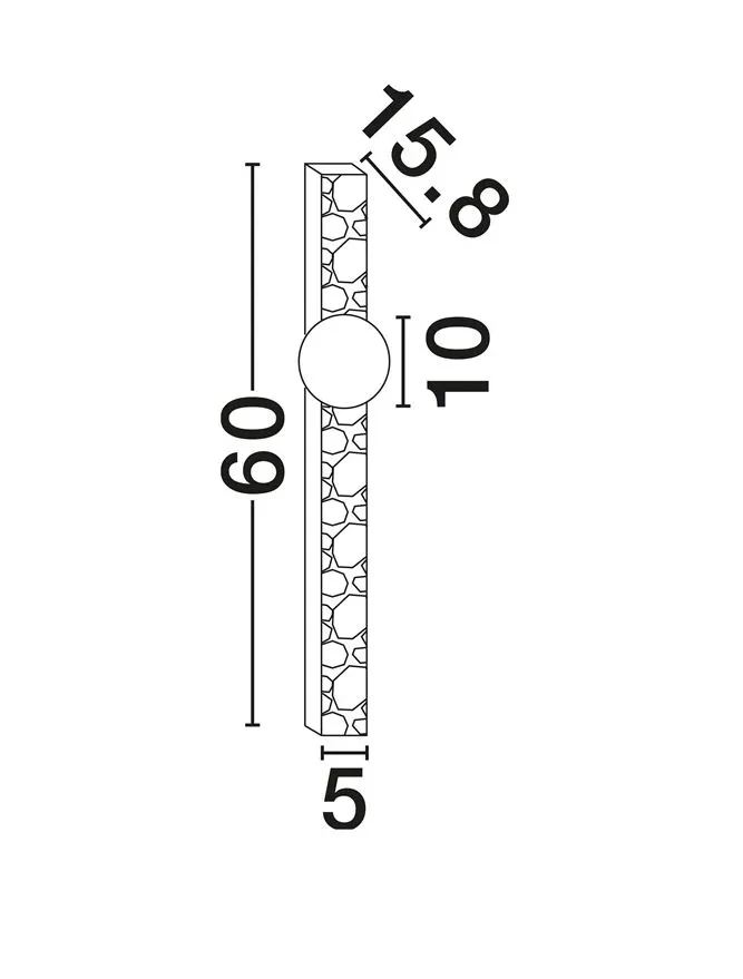 Aplică OVEE G9, 1x5 W, 100-240 V, IP20, sticlă și travertine 9