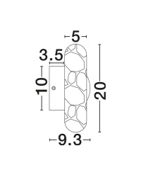 Aplică TAVO LED 4 W, 220-240 V, 40 lm, 3000K, IP20, lemn și travertine 7
