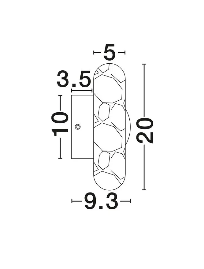 Aplică TAVO LED 4 W, 220-240 V, 40 lm, 3000K, IP20, lemn și travertine 7