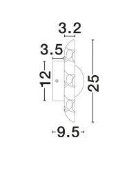 Aplică TAVO LED 4 W, 220-240 V, 79 lm, 3000K, IP20, lemn și travertine 6