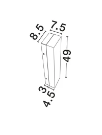 Aplică SHADO LED 12 W, 220-240 V, 709 lm, 3000K, IP20, oțel și alamă 7