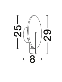 Aplică AIDER LED 6 W, 220-240 V, 224 lm, 3000K, IP20, aluminiu și oțel 2