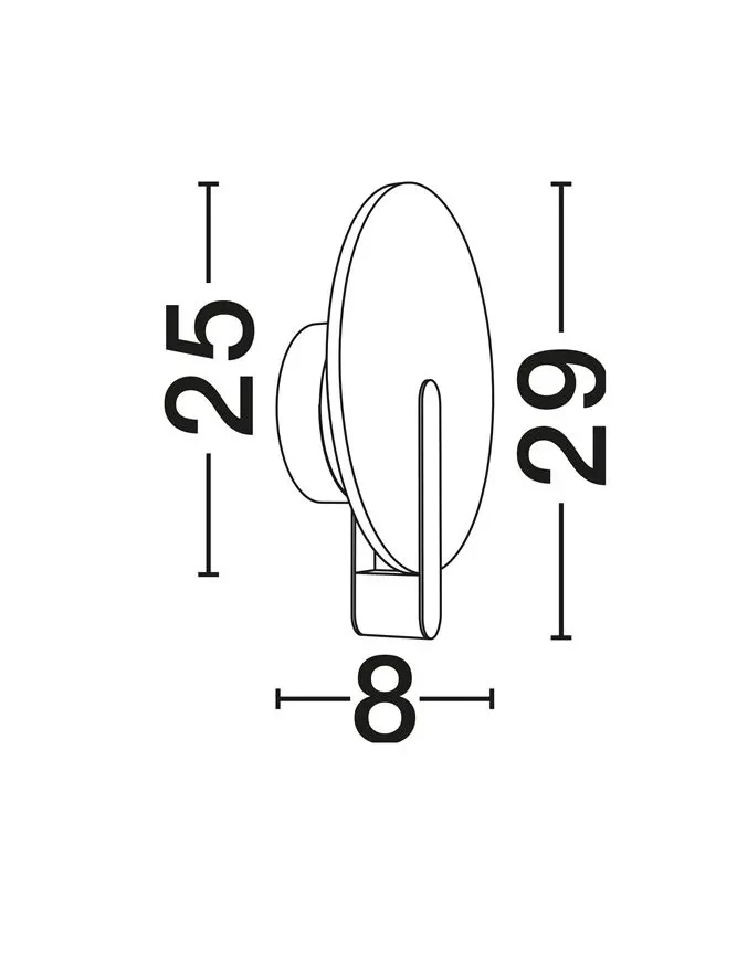 Aplică AIDER LED 6 W, 220-240 V, 224 lm, 3000K, IP20, aluminiu și oțel 2