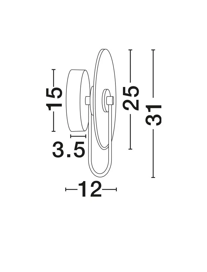 Aplică MARU LED 6 W, 220-240 V, 262 lm, 3000K, IP20, aluminiu și oțel 3