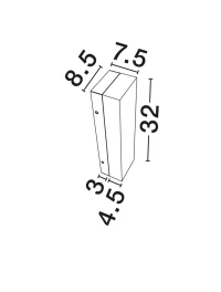 Aplică SHADO LED 7 W, 220-240 V, 393 lm, 3000K, IP20, oțel și alamă 7