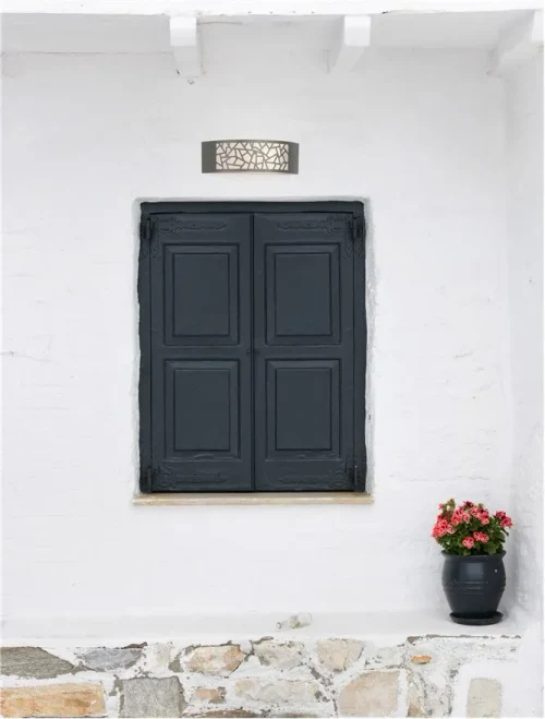 Aplică exterior ZENITH E27, 1x12 W, 220-240 V, IP44, acril și metal